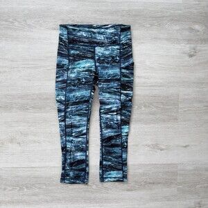 Lululemon Invigorate High-Rise Crop Leggings Tidal Dye Blue Size 4 LIKE NEW!!!